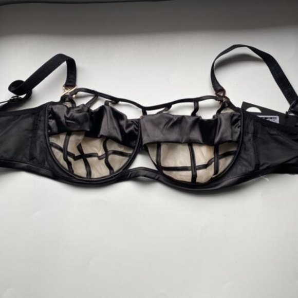 Scantilly Curvy Kate Black Sheer Balconette Bra . New With Tags - Picture 8 of 10